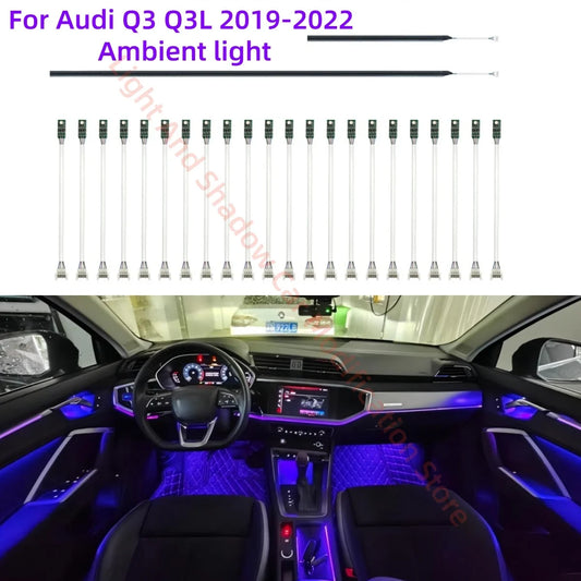 For Audi Q3 Q3L 2019-2022 Atmosphere Ambient Interior Lighting