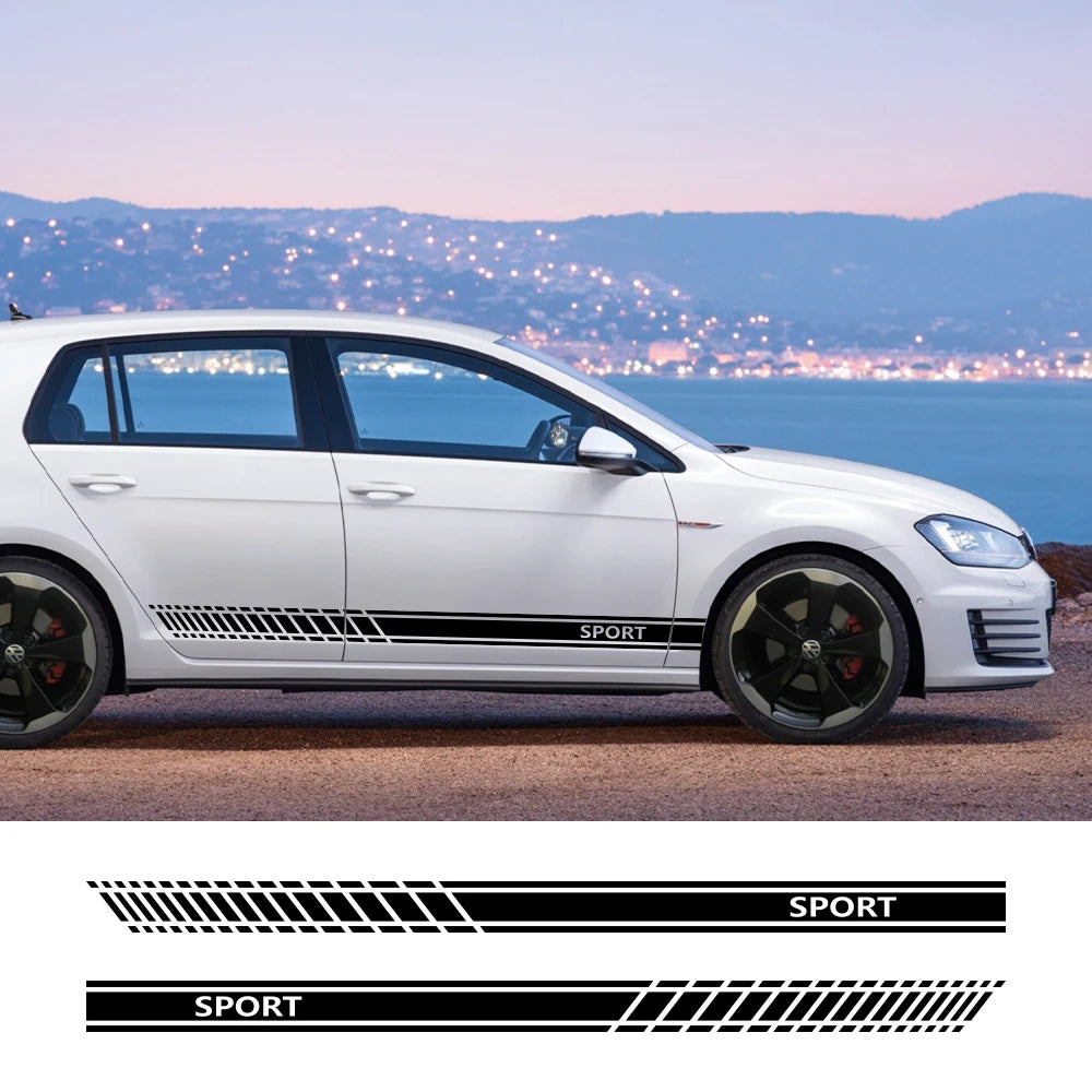 For Volkswagen Golf 4 5 6 Door Side Stickers Racing Sport