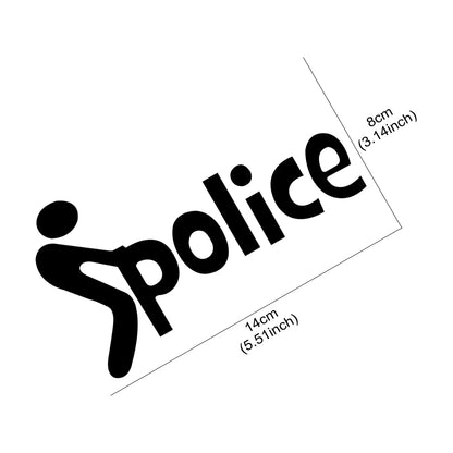 Creative Police Pattern Stickers Decals Waterproof Scratches