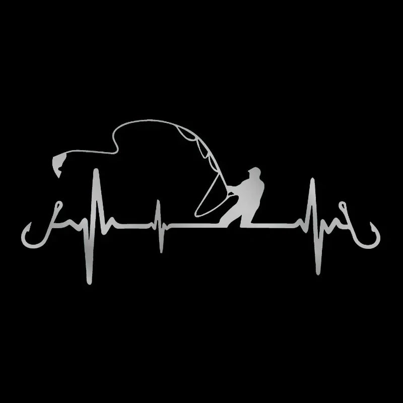 16CM Heart Fishing Anti Stickers On Decals Cute Exterior