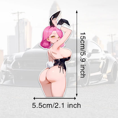 DM22 Anime Sticker Rabbit Ear Windows Refrigerator Trunk Laptop
