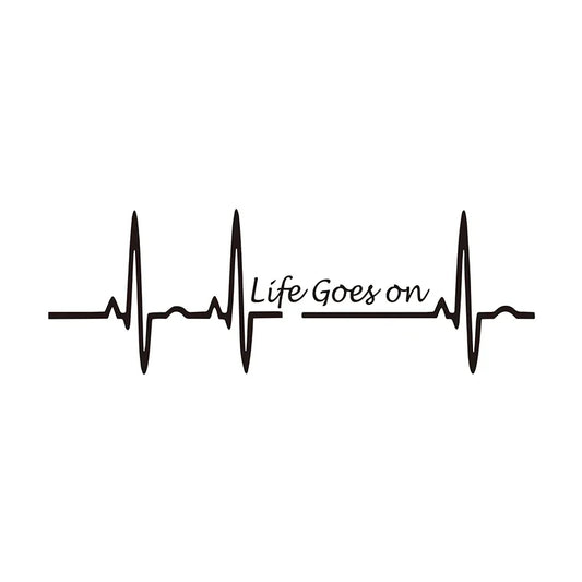 15CM Heart Beat Trackpad Life Goes On Nice Sticker