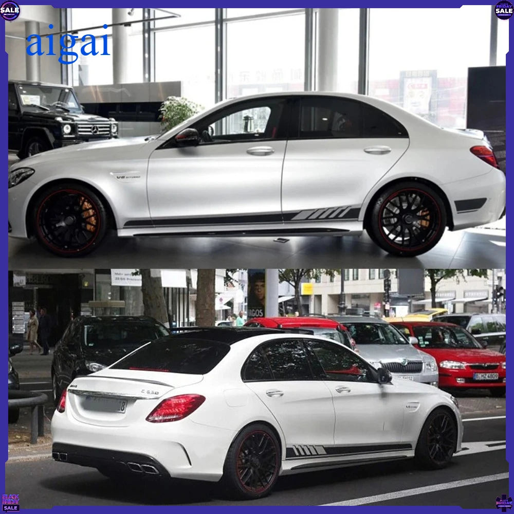 For Mercedes Benz W205 W203 W204 2PCS Lot Waist Side Skirt