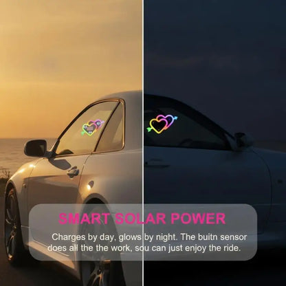 Solar Powered Interior Neon Set Heart Design Ambient Lighting