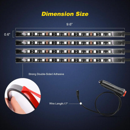 Nilight tr-06 4PCS 48 Interior Dc 12V Multicolor Music