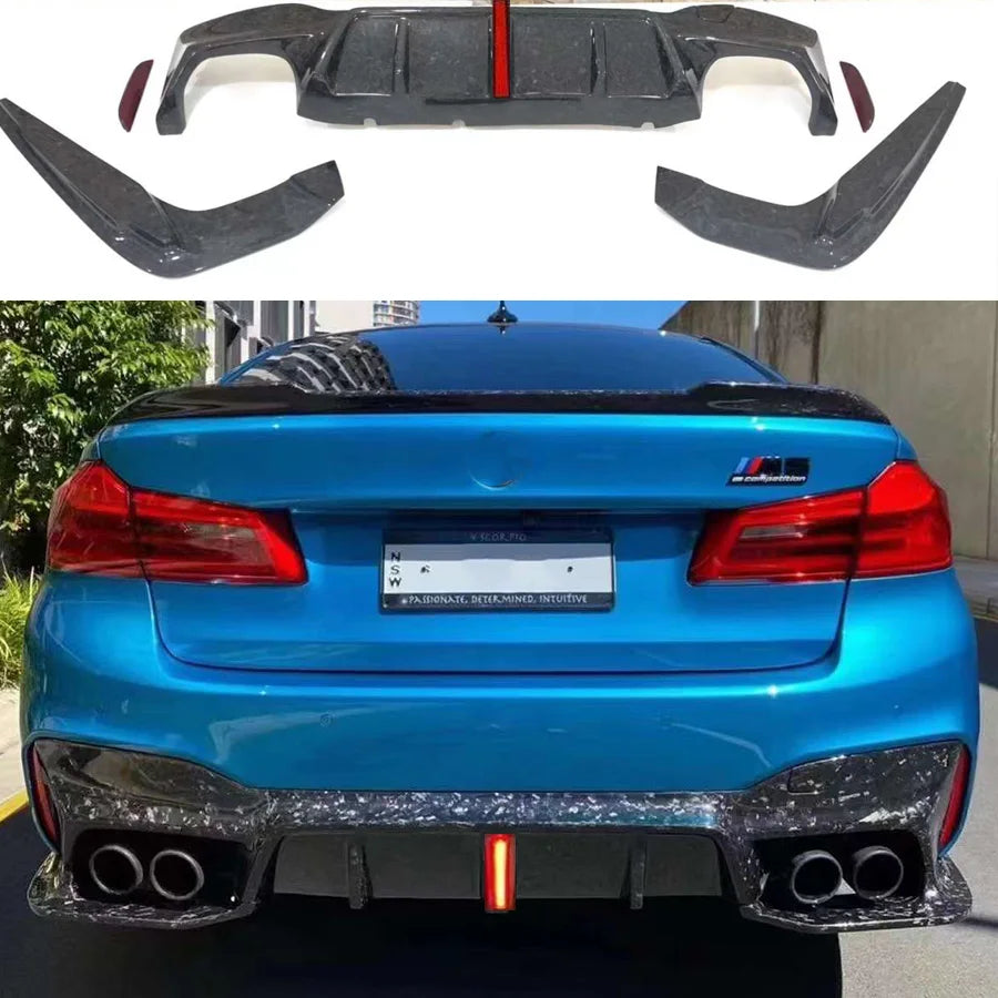 For BMW 5 Series M5 F90 G30 G38 540 3D Carbon Fiber Rear Bumper