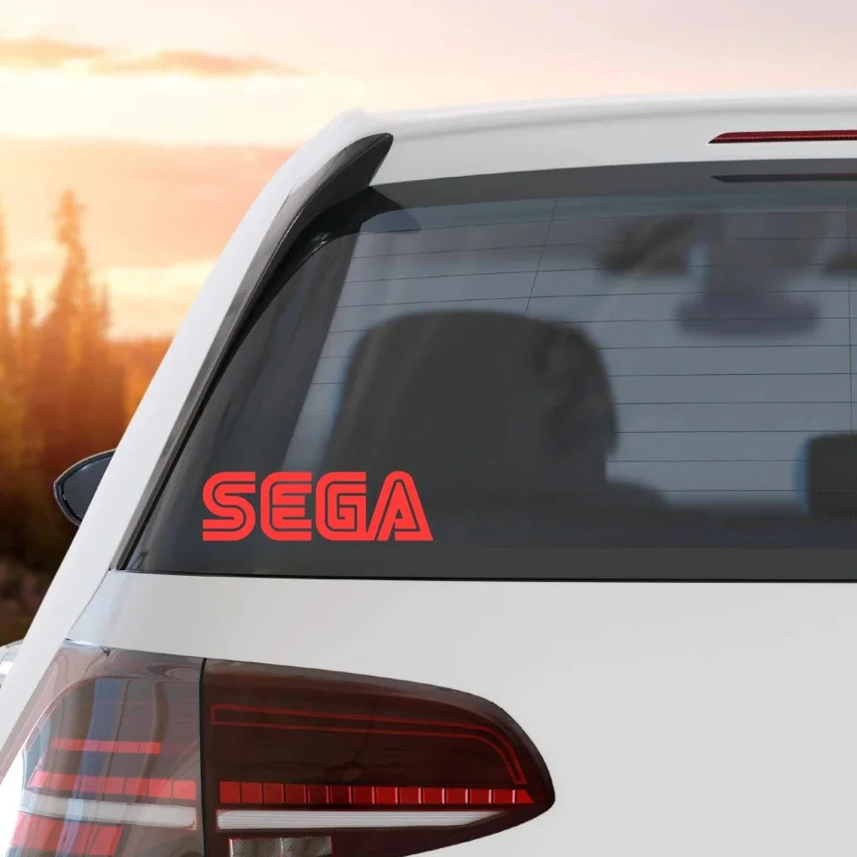 For Sega Letter Waterproof Sunscreen Vinyl Creative Sticker