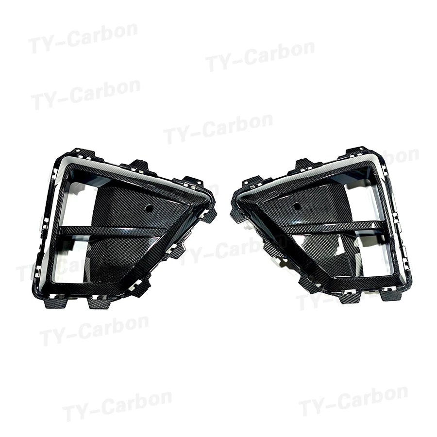 For BMW F95 X5M X6M F96 Dry Carbon Fiber Front Air Vent Trim