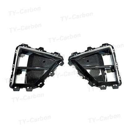 For BMW F95 X5M X6M F96 Dry Carbon Fiber Front Air Vent Trim