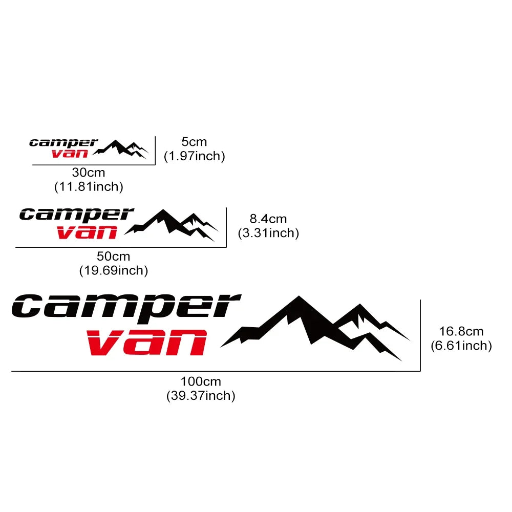 Camper Van Mountain Sticker Motorhome Rv Cargo Body Vinyl