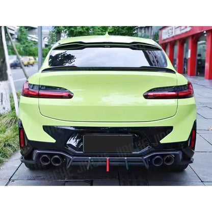 For BMW X3M X4M F97 F98 Real Dry Carbon Fiber Rear Bumper Lip