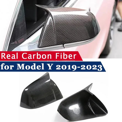 For Tesla Model Y 2019-2023 Matte M Look Rearview Mirror Cover