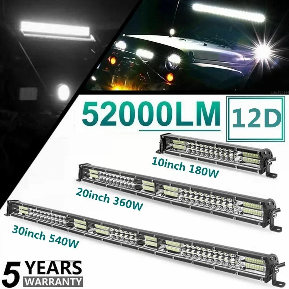 Slim 12D Bar Inch Spot Flood Combo Beam SUV