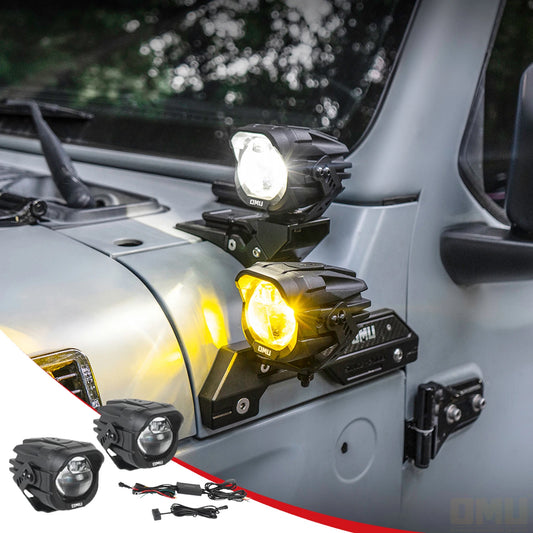 For Jeep Ford Omu 4X4 a-pillar Spotlight Fog Headlight 12V Low