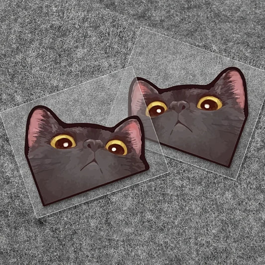 For Auto Body Window Bumper Durable Peeking Cat Decal Waterproof