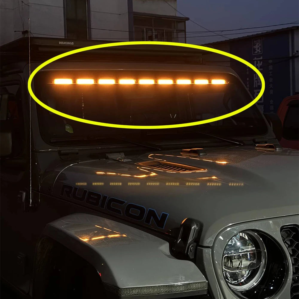 For Jeep Lantsun J9035 Inner Glass Yellow Strip Wrangler Jl Jt