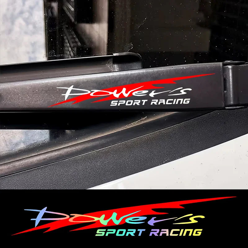 2PCS Sport Stickers Waterproof Sunproof Durable Colorful Laser