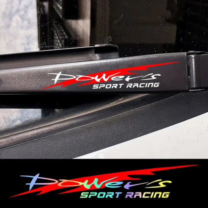 2PCS Sport Stickers Waterproof Sunproof Durable Colorful Laser