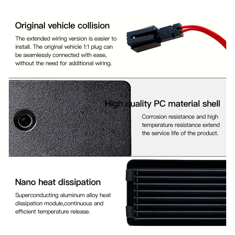 For Tesla Model3 2PCS Door Modely Models Decor Hd Leds Glass Lens