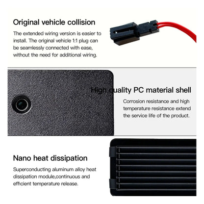 For Tesla Model3 2PCS Door Modely Models Decor Hd Leds Glass Lens