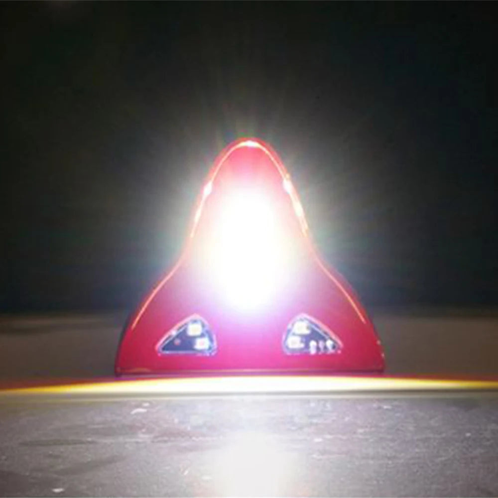 Solar Anti Collision Warning Shark Fin Antenna Automobile