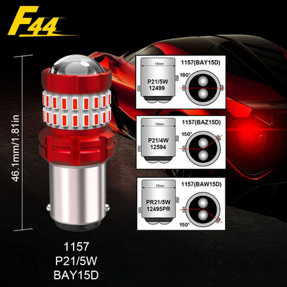 Bmtxms 2PCS 1157 bay15d P21 5W Brake Stop Red