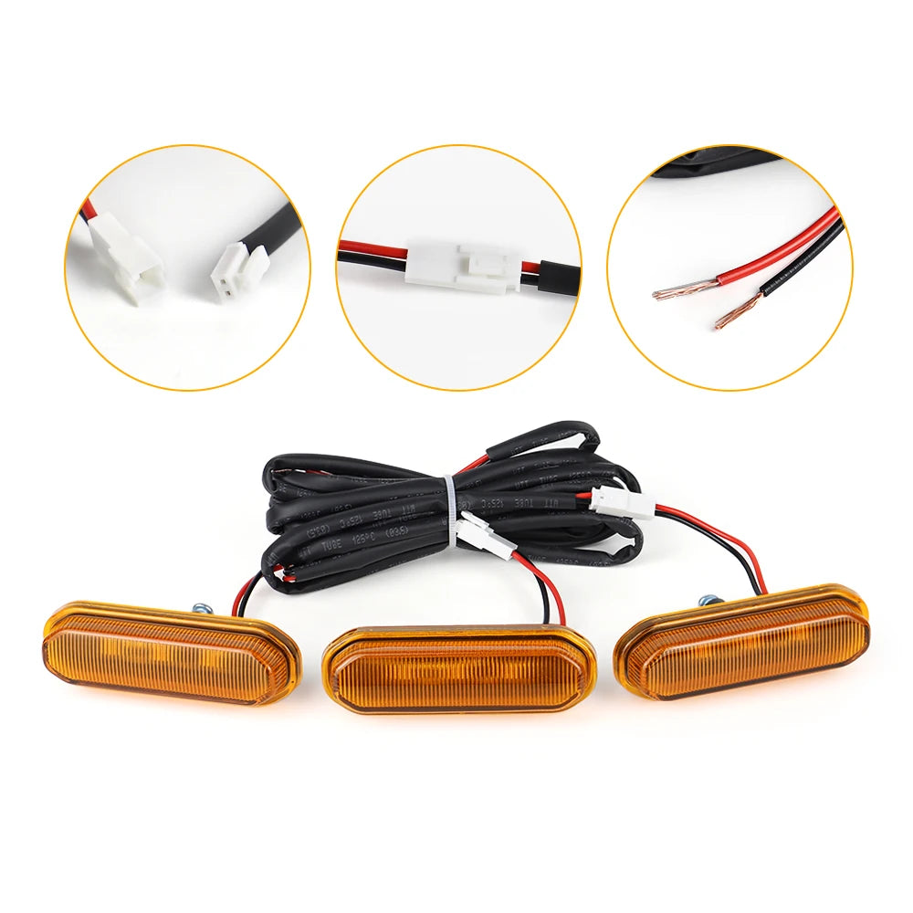 For Ford Bronco Sport 2021 2022 3PCS Front Grill 2023 Amber