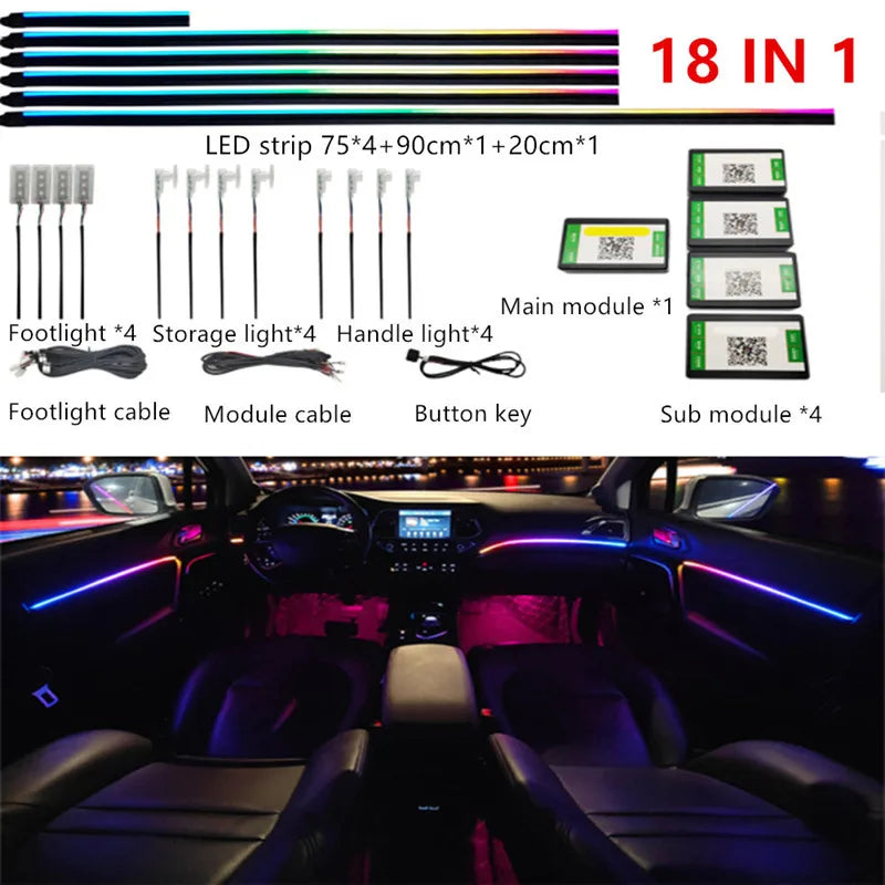 Symphony Ambient RGB Color Interior Acrylic Guide Atmosphere In
