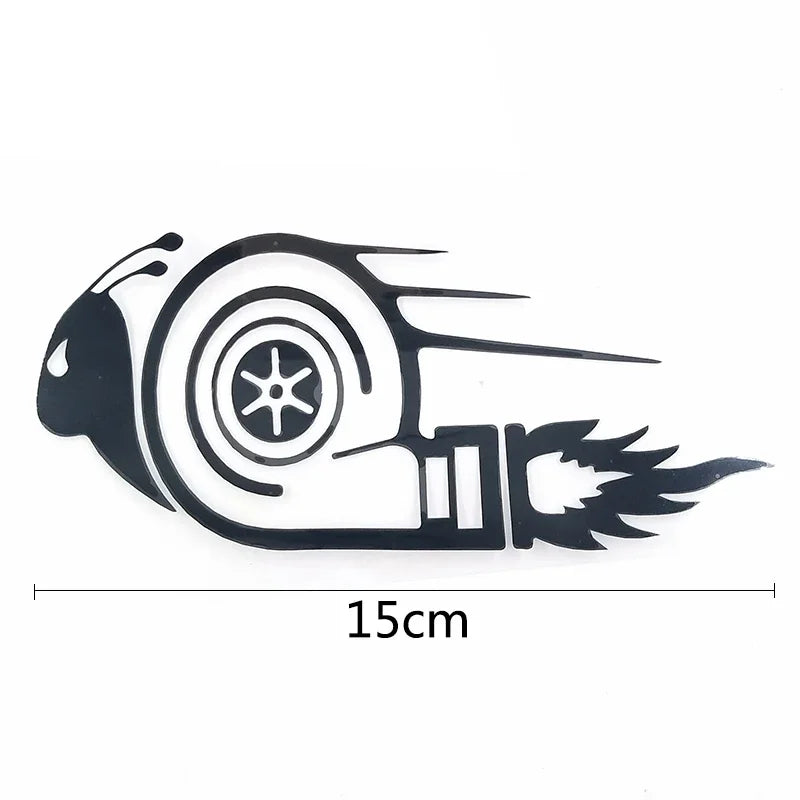 3D Sticker Stylish Dub Drift Race Turbo Snail Black