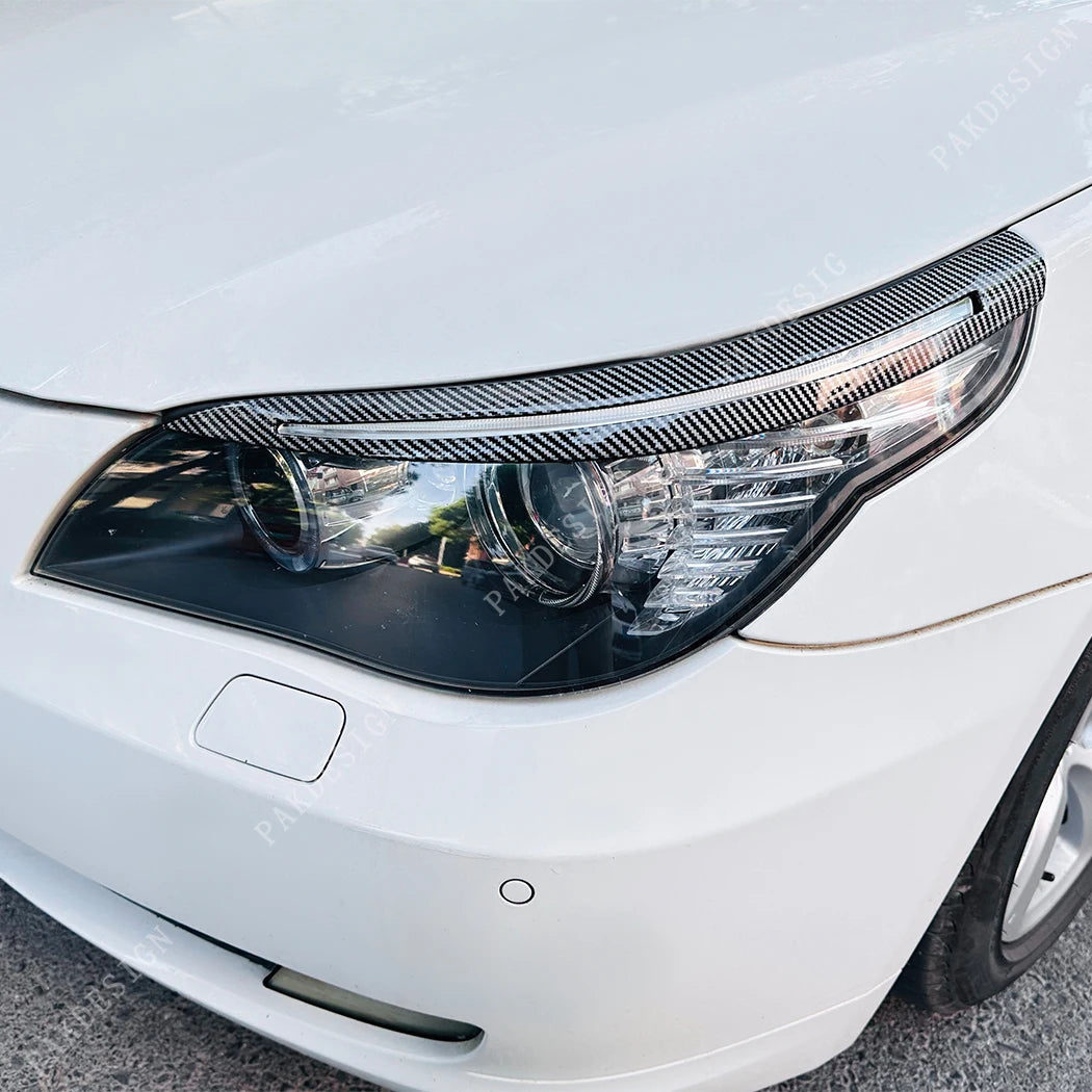 For BMW 5 Series E60 520I Front Headlight Eyelids Eyebrows Lids