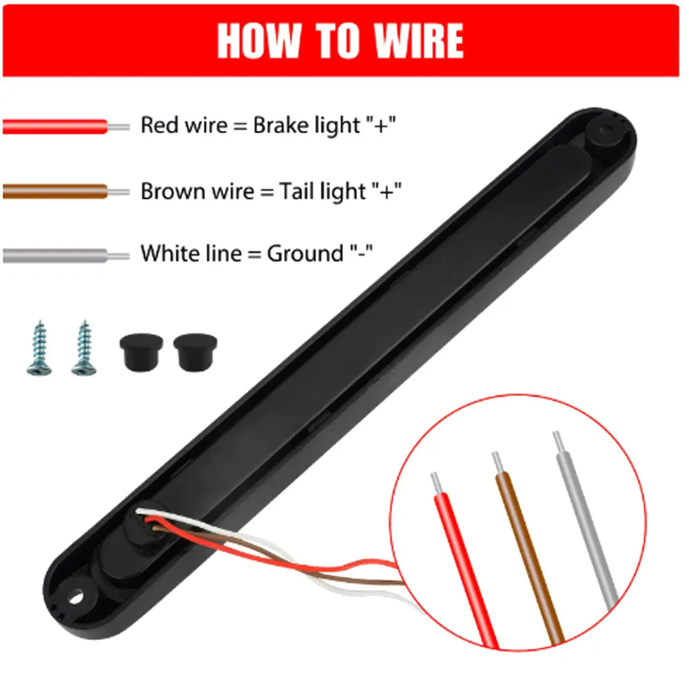 15-led high-mounted Brake 12V 24V Trailer Tail Truck Side