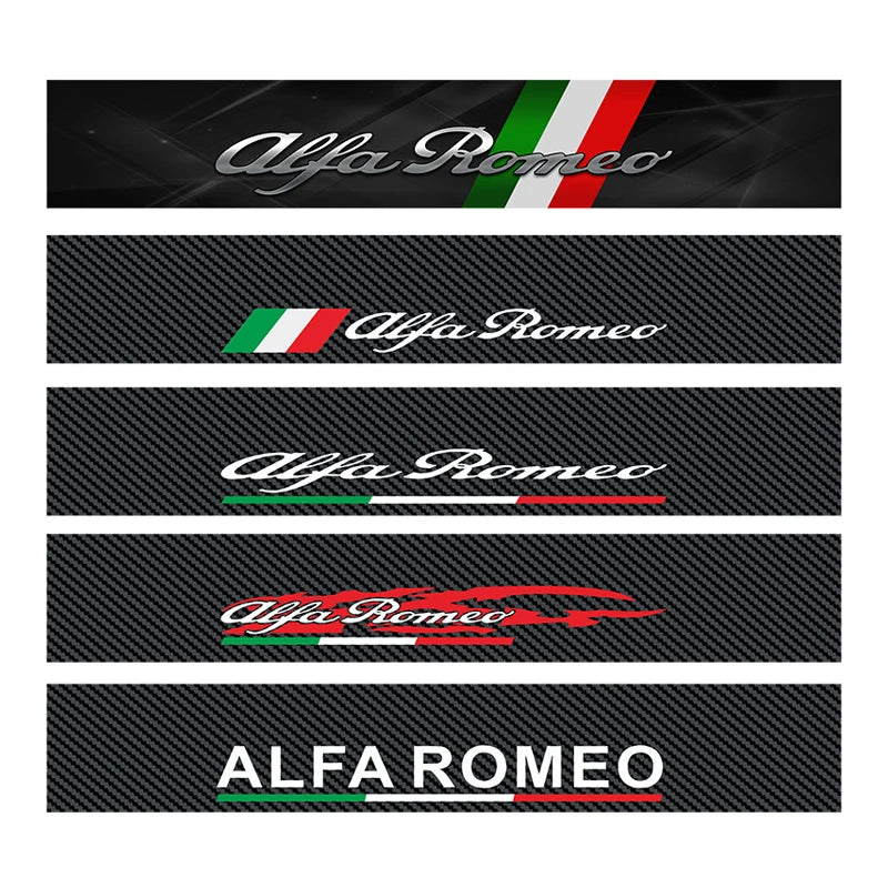For Alfa Romeo Logo Stelvio Brera Carbon Fibre Color Windshield