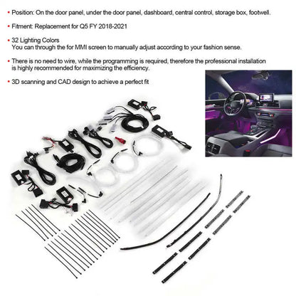 For Mmi Controler Fit Color Batter Interior Atmosphere Strip
