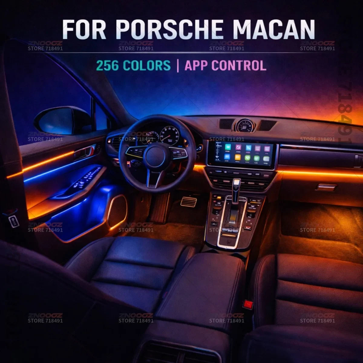 For Porsche Macan 22IN1 RGB Interior Acrylic Ambient Hidden