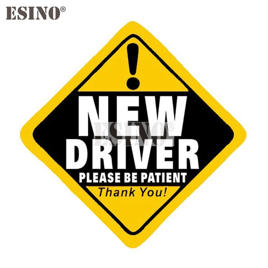 Warning Please Be Patient Driver Adhesive Pvc Waterproof Sticker