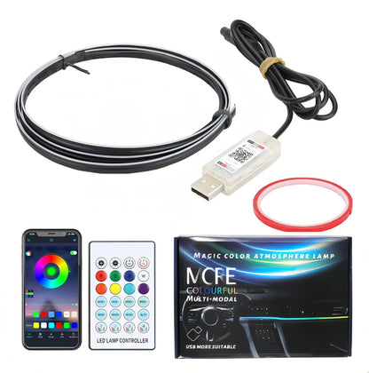Colorful Interior Hidden APP Remote Control Atmosphere USB