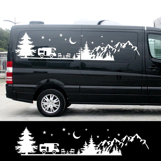 For Camper Creative Camping Forest Landscape Mountain Sticker