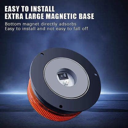 Solar Magnetic Warning Truck Wireless Strobe Beacon Flashlight