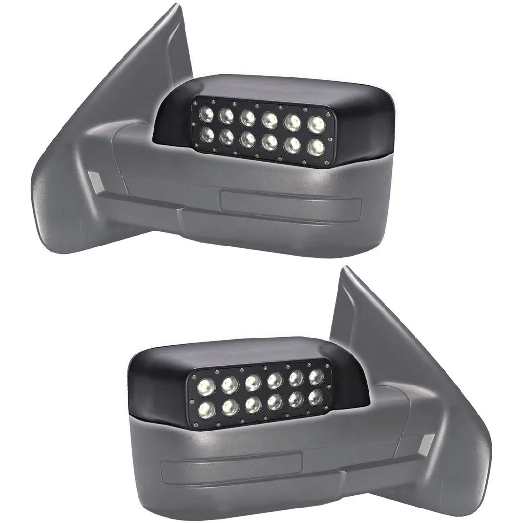For Pickup Set Black Outside Rear View Mirror Modify Suitable