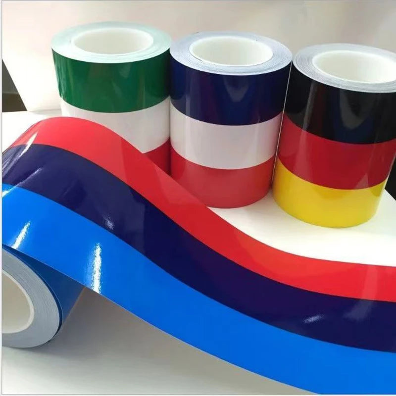 Tricolour Sticker Germany Italy France Flag Body Rearview Mirror