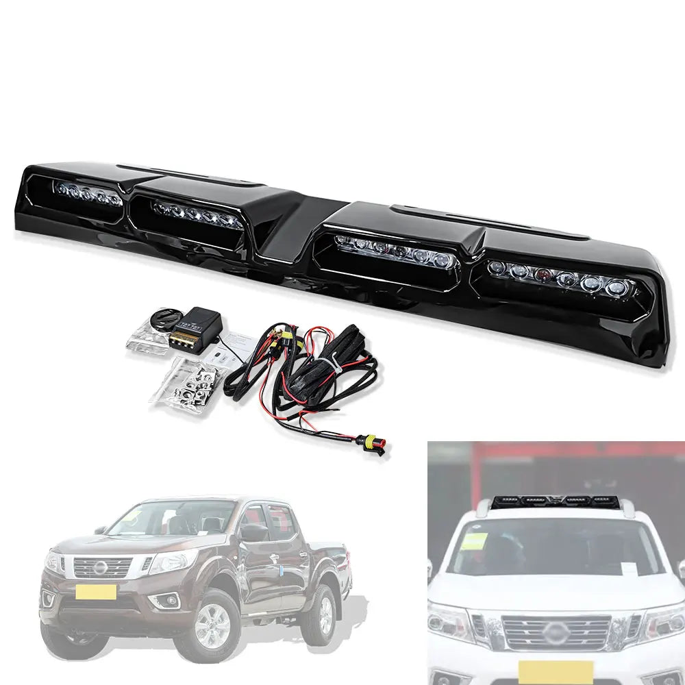 For Nissan Navara 2023 2024 LED Front Roof Wing Lip Bars Pickup