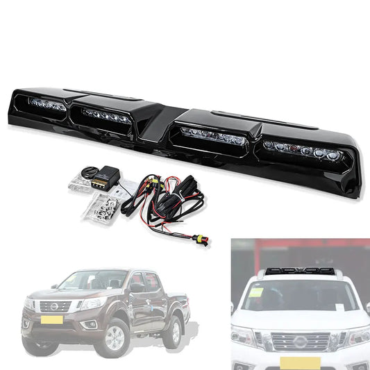 For Nissan Navara 2023 2024 LED Front Roof Wing Lip Bars Pickup