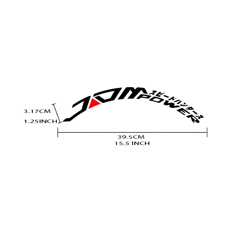 3D Thicken Jdm Letters Pvc Wheel Sticker Tire Fashion