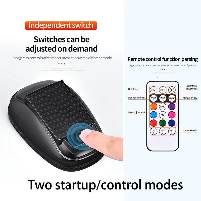 Solar Wireless No Drill Cab Truck Roof solar-powered Signal