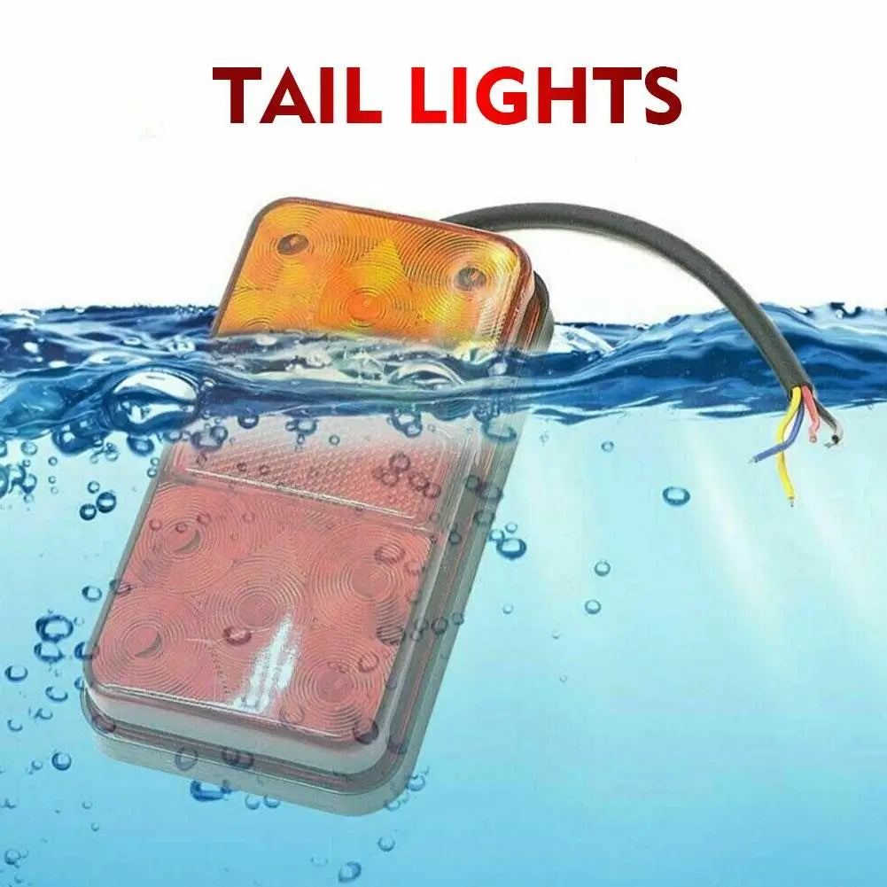 2PCS 10LED Rear Taillight 12V Turn Signal Indicator Stop