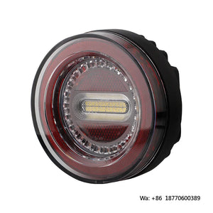Round Truck Trailer Stop Turn Tail Flush Mount Red