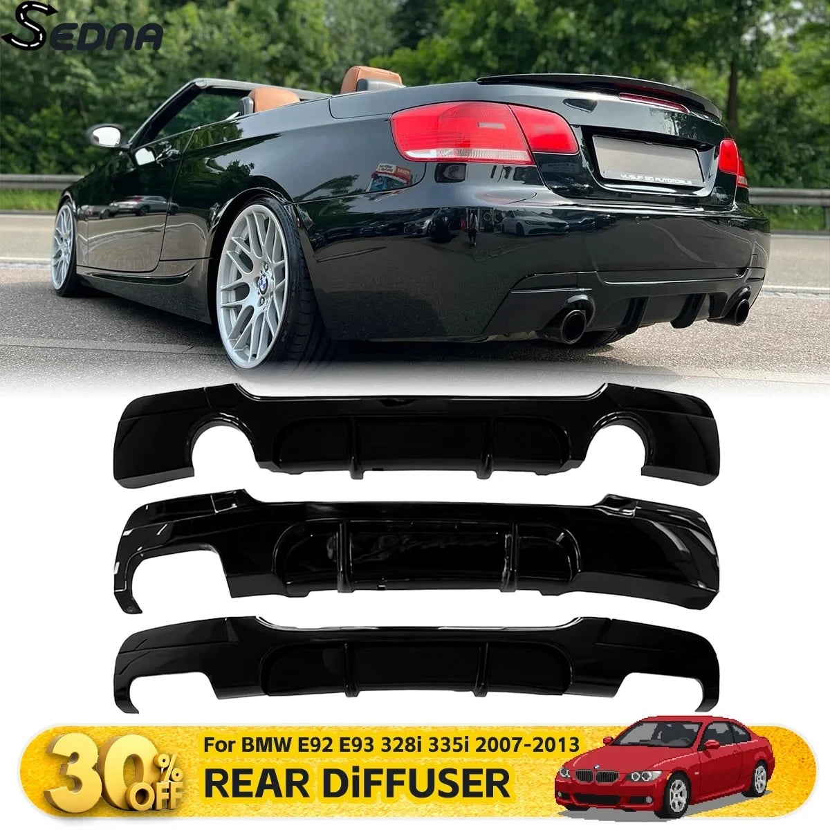 For BMW E92 E93 328I 335I 2007-2013 Coupe Convertible Rear