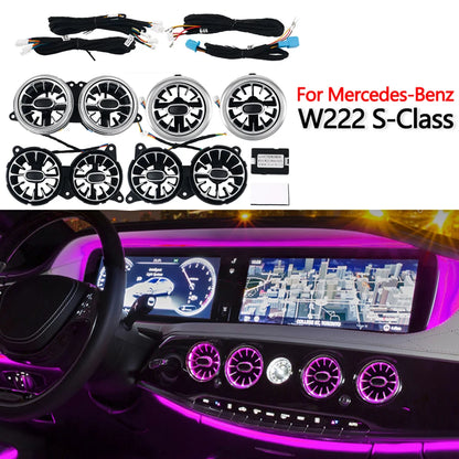 For Mercedes Benz Accessories S-Class W222 Air Vent RGB Turbine