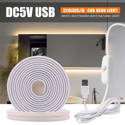 Dc 5V Cob Neon On Off Switch 1.5meter USB