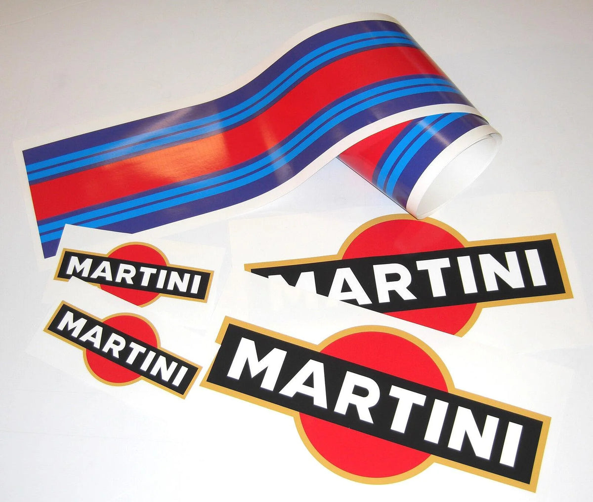 For 1SET Martini Le Mans Stripes Full Laminated Sticker Set